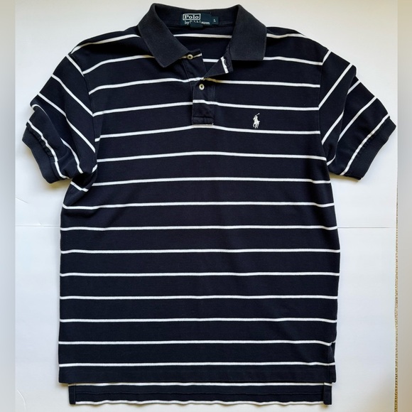 Polo Ralph Lauren Other - Polo Ralph Lauren Polo Shirt Blue Striped White Pony Cotton Mens Large Classic